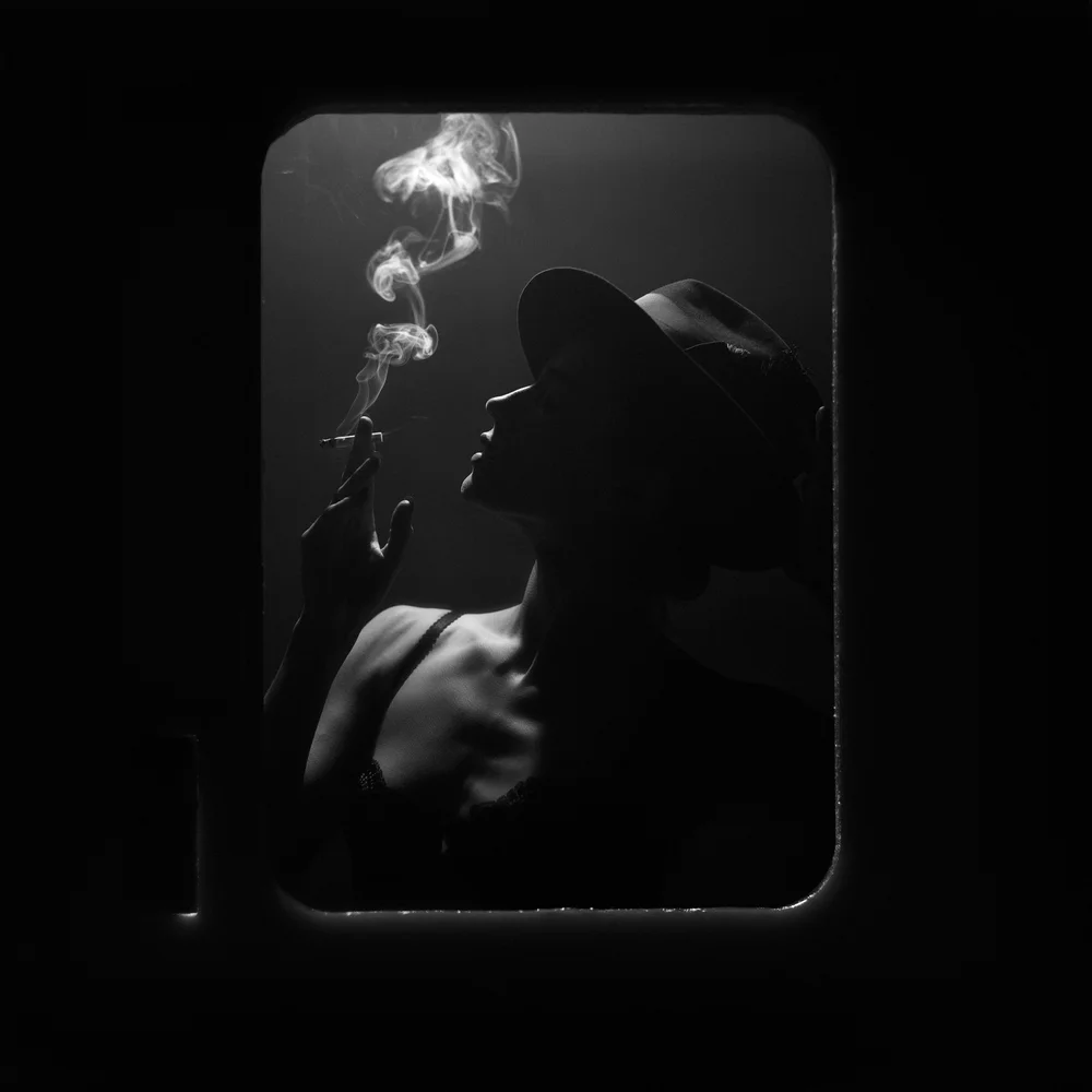 Tu Smoking on the Train — Tyler Shields
